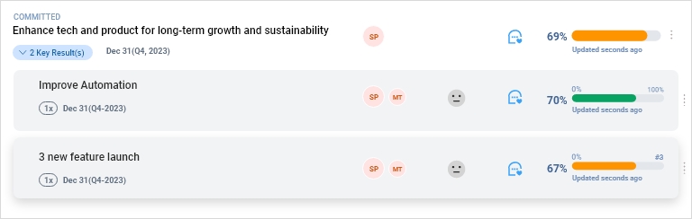 Bottom-up approach in OKR alignment